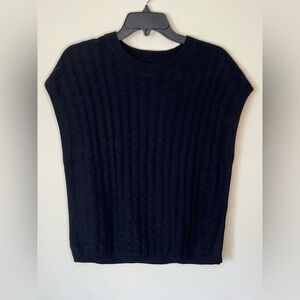 Lillusory Black Sleeveless Knit Sweater NWT Sz M